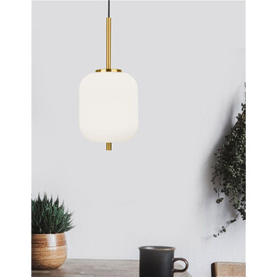 Lampa wisząca szklana Tamo | Biało-złota, glamour | Decolab24