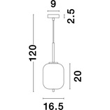 Lampa wisząca szklana Tamo | Biało-złota, glamour | Decolab24