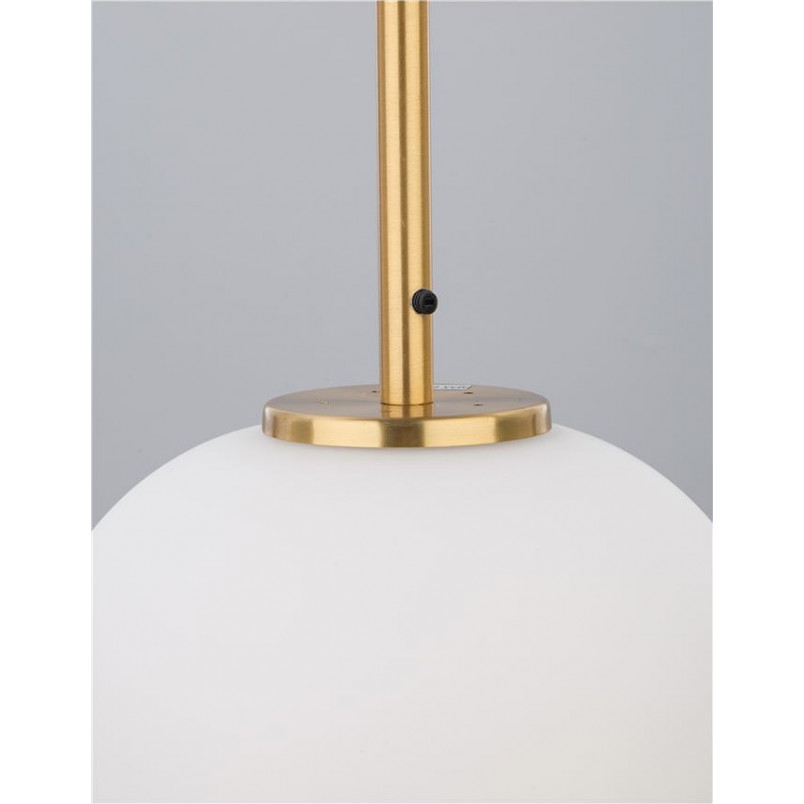 Lampa wisząca szklana biało-złota Tamo | Decolab24