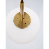 Lampa wisząca szklana biało-złota Tamo | Decolab24