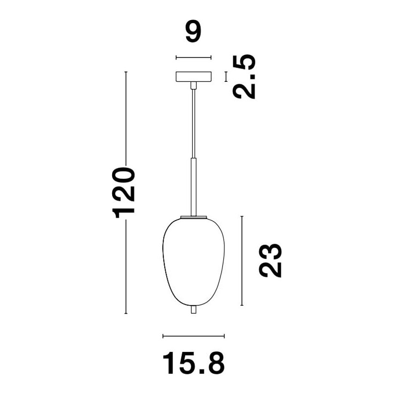 Lampa wisząca szklana biało-złota Tamo | Decolab24