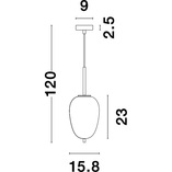 Lampa wisząca szklana biało-złota Tamo | Decolab24