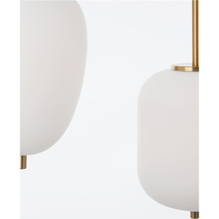 Lampa Wisząca Szklana Glamour Tamo | Biało-Złota | Decolab24