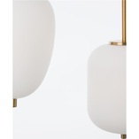 Lampa Wisząca Szklana Glamour Tamo | Biało-Złota | Decolab24