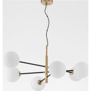 Lampa wisząca szklane kule Glasbollar VI biało-złota