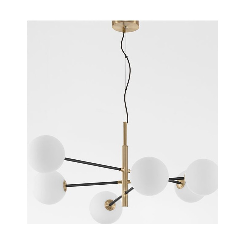 Lampa wisząca Glasbollar - Szklane kule biało-złote | Decolab24