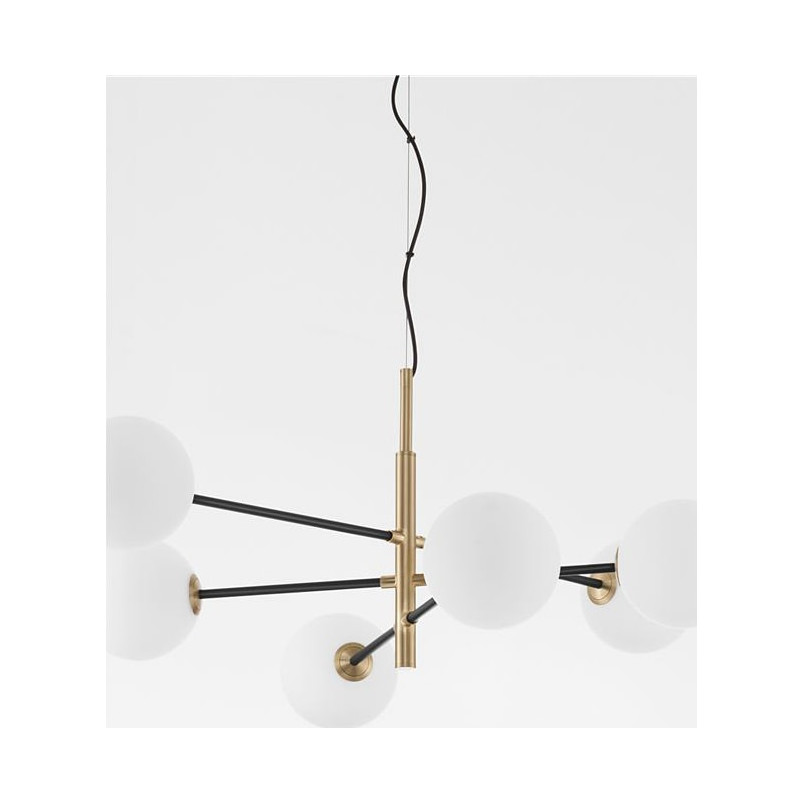 Lampa wisząca Glasbollar - Szklane kule biało-złote | Decolab24