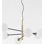 Lampa wisząca Glasbollar - Szklane kule biało-złote | Decolab24