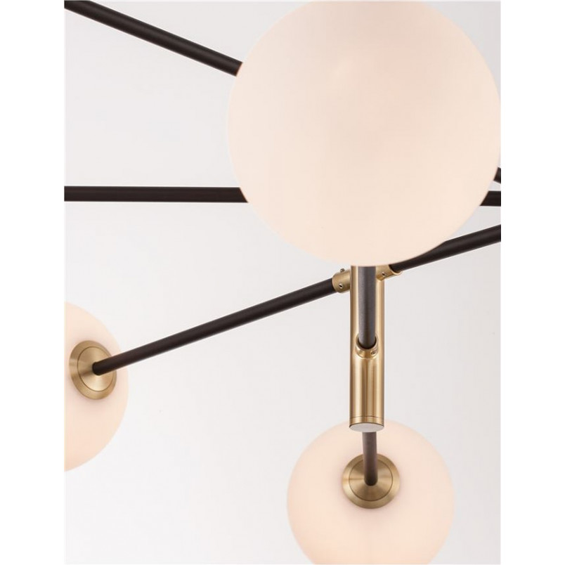 Lampa wisząca Glasbollar VIII - biało-złote kule | Decolab24