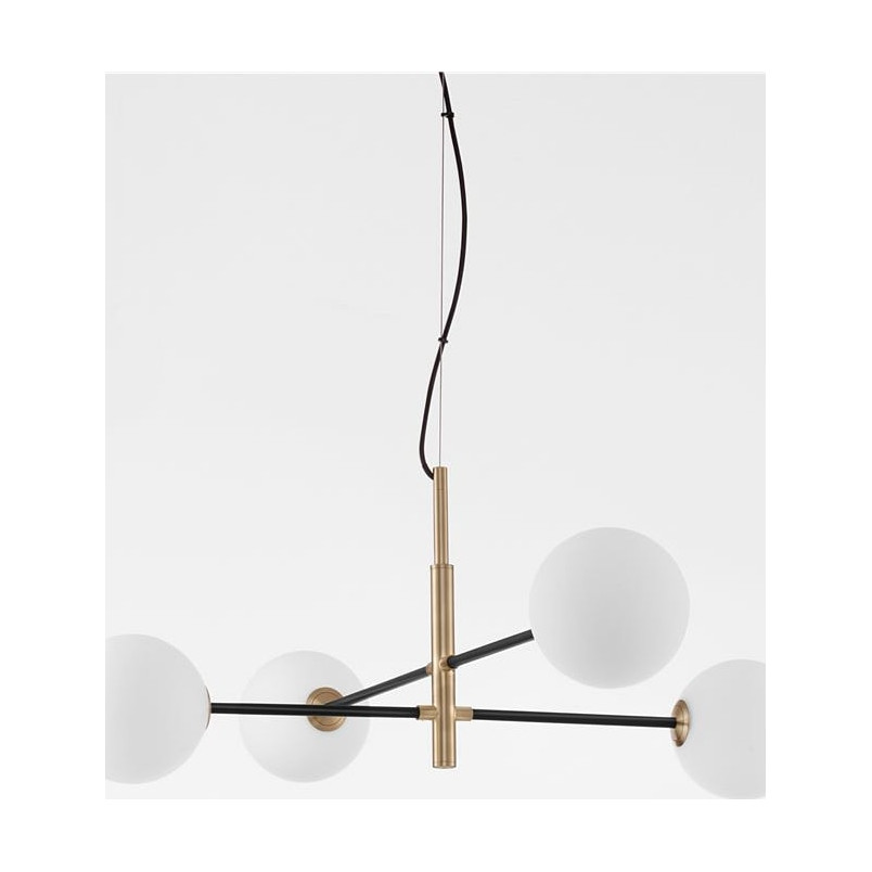 Lampa wisząca Glasbollar IV - szkło biało-złote | Decolab24