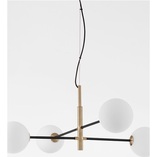 Lampa wisząca Glasbollar IV - szkło biało-złote | Decolab24