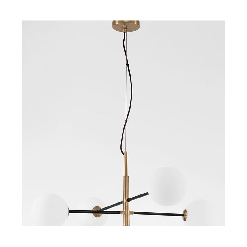 Lampa wisząca Glasbollar IV - szkło biało-złote | Decolab24