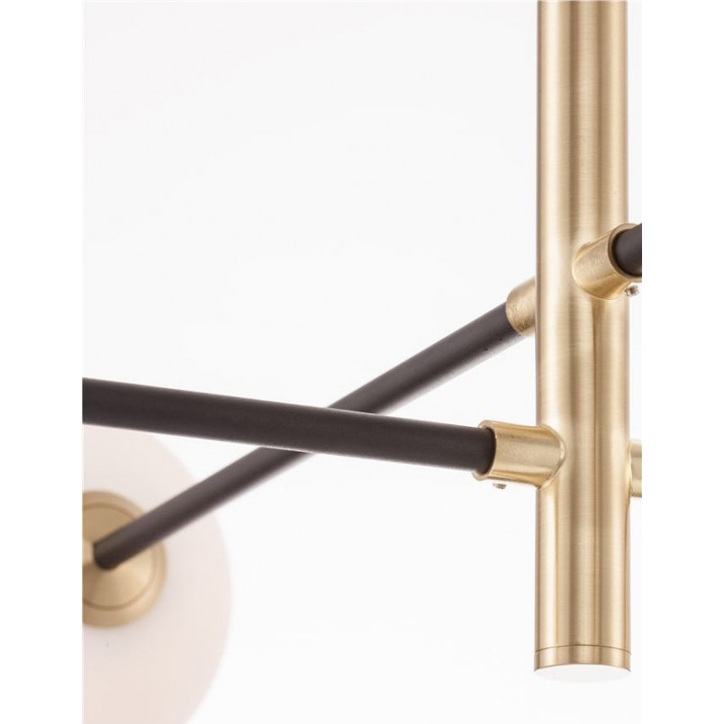 Lampa wisząca Glasbollar IV - szkło biało-złote | Decolab24