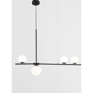 Lampa wisząca szklana podłużna Bola 100 biało-czarna