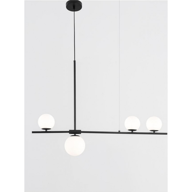 Lampa wisząca Bola IV | Szkło biało-czarne 100cm | Decolab24