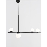 Lampa wisząca Bola IV | Szkło biało-czarne 100cm | Decolab24