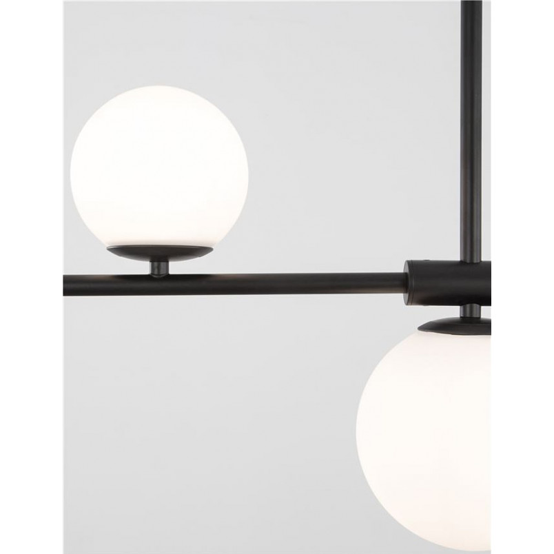 Lampa wisząca Bola IV | Szkło biało-czarne 100cm | Decolab24