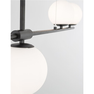 Lampa wisząca Bola IV | Szkło biało-czarne 100cm | Decolab24