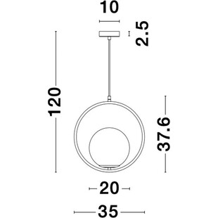 Lampa wisząca szklana kula biało-złota | Decolab24