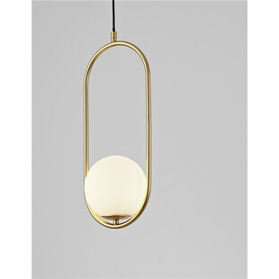 Lampa Wisząca Glamour | Szkło Biało-Złote 20cm - Decolab24