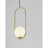 Lampa Wisząca Glamour | Szkło Biało-Złote 20cm - Decolab24