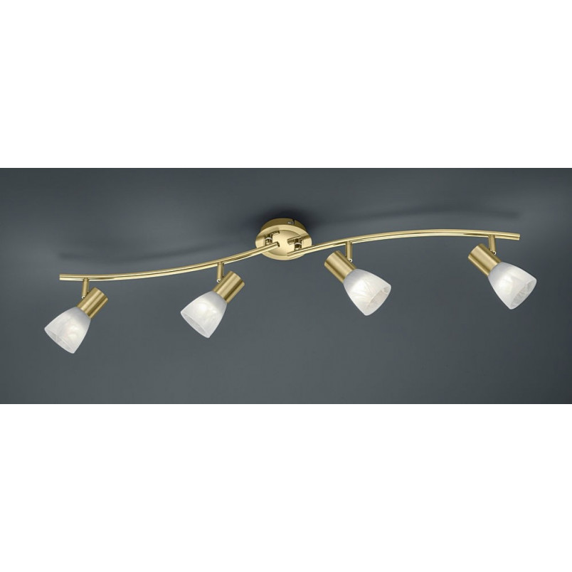 Reflektor sufitowy LED Levisto IV - Trio | 4 punkty, mosiądz