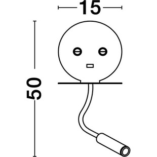 Kinkiet LED Sticky czarny z półką i włącznikiem | Decolab24
