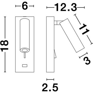 Kinkiet LED biały z USB - Space | Decolab24