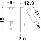 Kinkiet LED biały z USB - Space | Decolab24