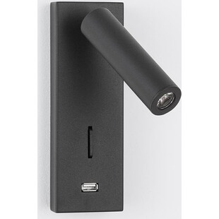 Kinkiet LED Space czarny z USB | Decolab24