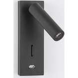 Kinkiet LED Space czarny z USB | Decolab24