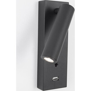 Kinkiet LED Space czarny z USB | Decolab24