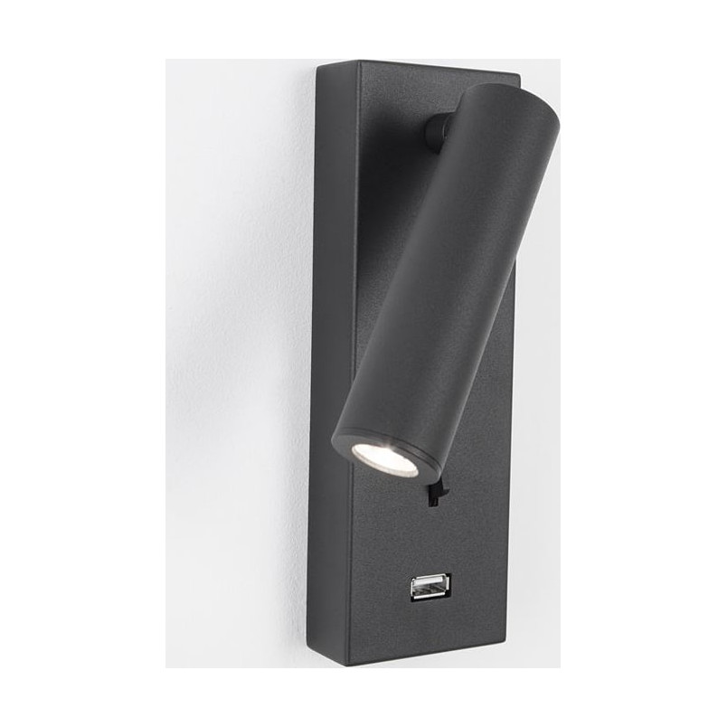 Kinkiet LED Space czarny z USB | Decolab24