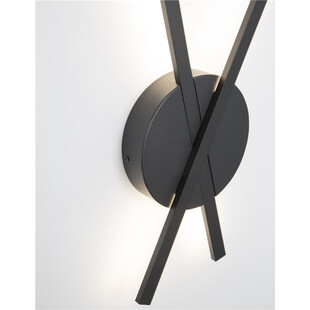 Kinkiet podwójny LED czarny - Nowoczesny design | Decolab24