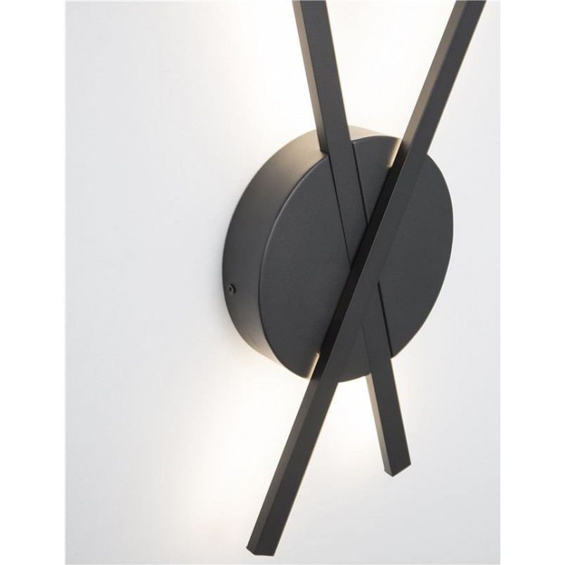 Kinkiet podwójny LED czarny - Nowoczesny design | Decolab24