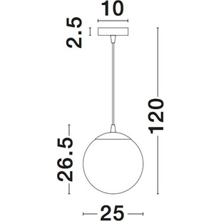 Lampa wisząca Lavizzo - złota kula szklana | Decolab24