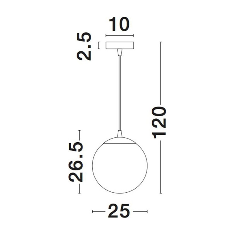 Lampa wisząca Lavizzo - złota kula szklana | Decolab24