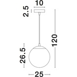 Lampa wisząca Lavizzo - złota kula szklana | Decolab24