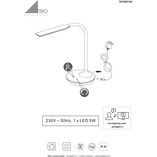 Lampa biurkowa LED Polo biała Trio | Nowoczesne oświetlenie