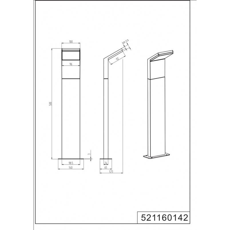 Lampa zewnętrzna Pearl Trio | Stojąca, antracyt, LED