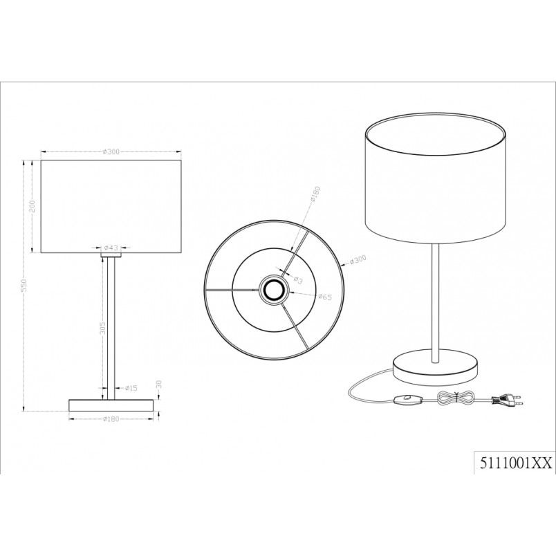Lampa stołowa nocna biała Trio - Elegancki design | Kup teraz