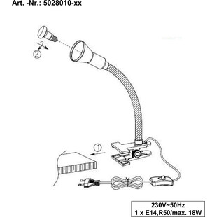Lampa biurkowa Trio Flexo Multikolor - Nowoczesny Design