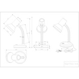 Lampa biurkowa Trio Pronto - Srebrna, Nowoczesny Design