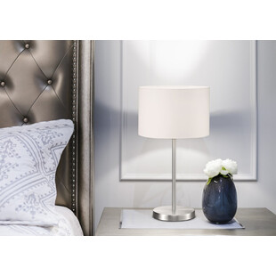 Lampa stołowa Hotel biała Trio | Nocna, elegancki design