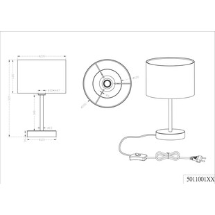 Lampa stołowa Hotel biała Trio | Nocna, elegancki design