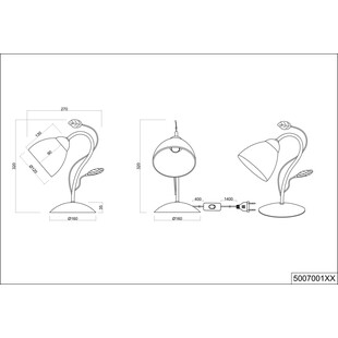 Lampa stołowa antyczna Traditio - Trio | Biały / Antyczny