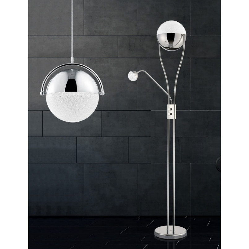 Lampa podłogowa Chris chrom Trio - Nowoczesny design i funkcja