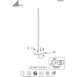 Lampa podłogowa Texel czarna Trio | Nowoczesne oświetlenie