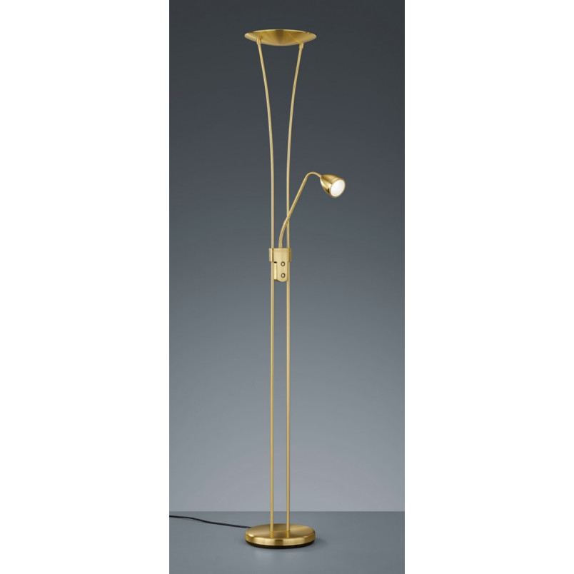 Lampa podłogowa Arizona mosiądz Trio - Stylowe oświetlenie