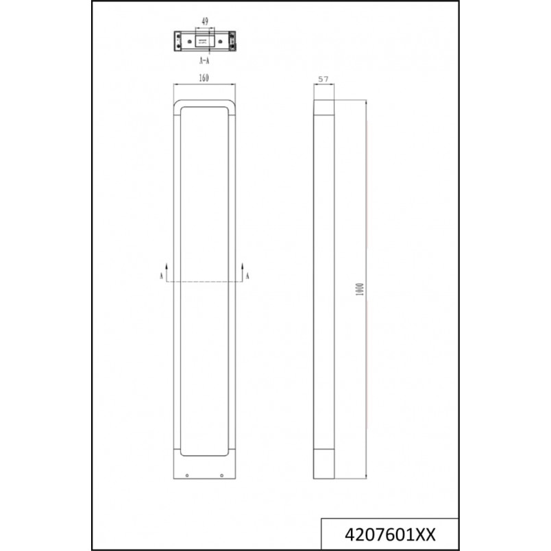 Słupek zewnętrzny Reno LED 100cm Antracyt Trio | Oświetlenie Ogrodowe